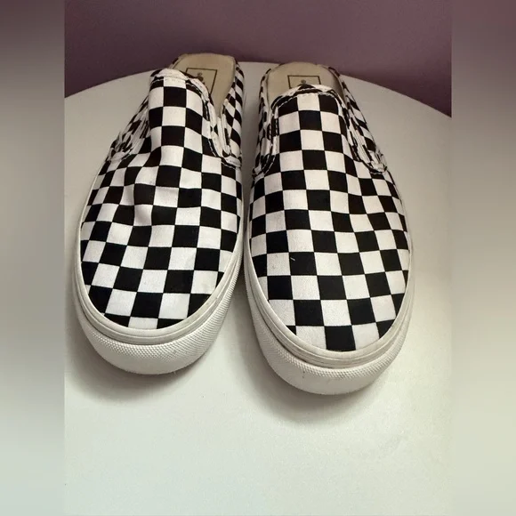 Vans Checkerboard Classic Slip-On Mule Signature Rubber Waffle Outsole Women Sz8 - Picture 3 of 10